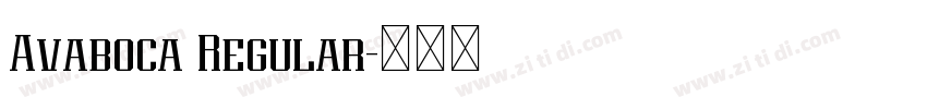 Avaboca Regular字体转换